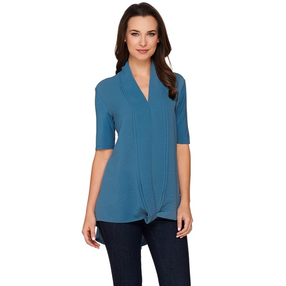 H by Halston Tops - 5/$20🟪H by Halston Short Sleeve Chiffon Drape Sm
